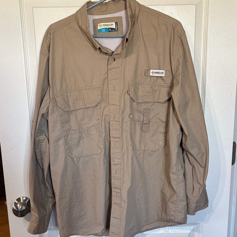 Magellan Outdoors Men's Tan Utility Shirt Jacket